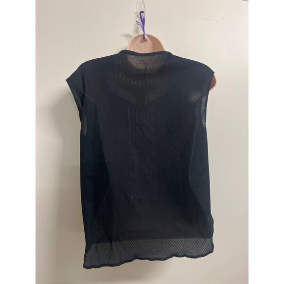 Nike Dri-Fit Black Sleeveless V-Neck Mesh Top Size M - Picture 3 of 5